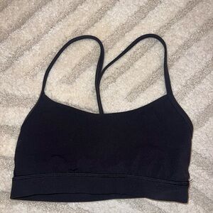 Black Lululemon’s Flow Y Sports Bra